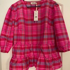 Brand New Vineyard Vines Taffeta Plaid Blouse 💗❤️